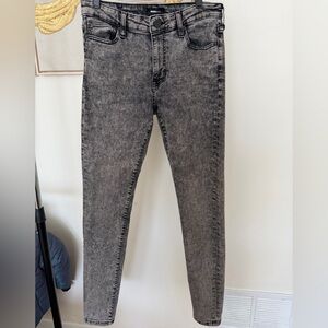 Men’s Black Acid Wash Jeans Size 30